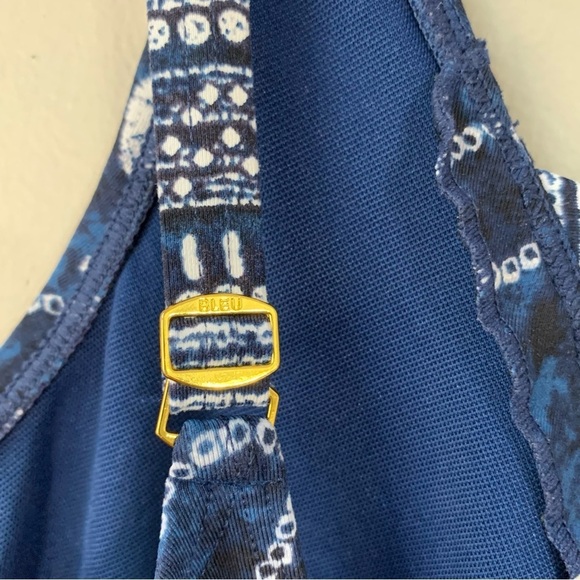 Bleu/Rod Beattie navy and white floral batik one piece swimsuit. Size 16W - Picture 7 of 12